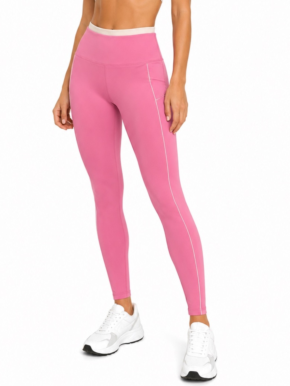 WILO THE LABEL Pink Leggings With White Trim
